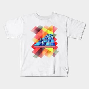 Chess with chequered background design Kids T-Shirt